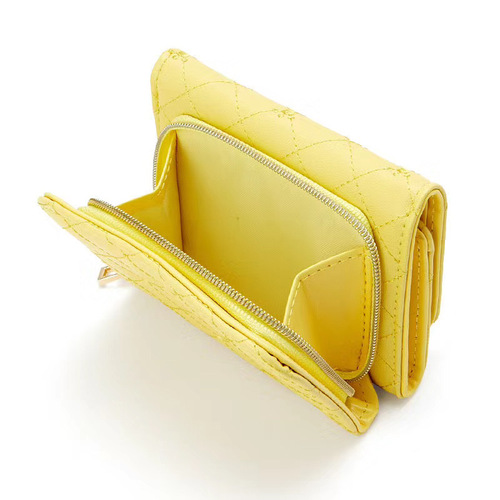 New Style Melody Fabric Dog Maplewood Multifunctional Leather Waterproof Card Holder Women's Bifold Short Wallet