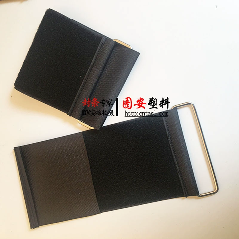 Ремешок на липучке с пряжкой Логистика Упаковочный ремешок Железная Пряжка Черные товары Велкро Карта Пластина Ремешок шириной 10 см