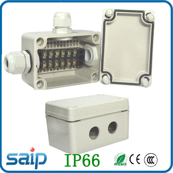 ABS塑料盒DS-AG-0609，IP66自带网格板电气接线盒电气区间接线盒
