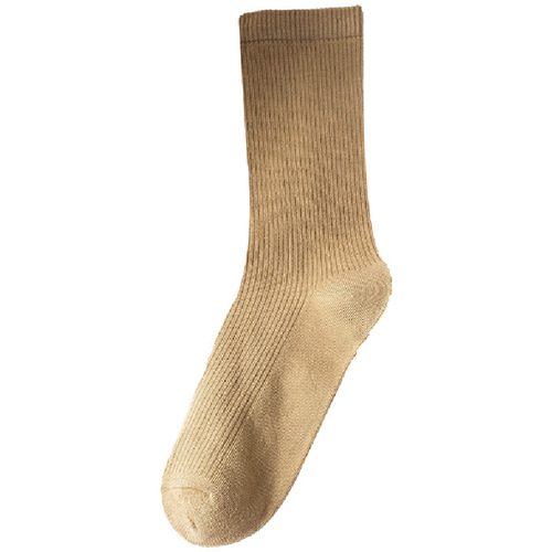 Autumn and winter solid color independent packaging piles of socks for women, candy socks for women, Japanese mid-calf breathable striped cotton socks