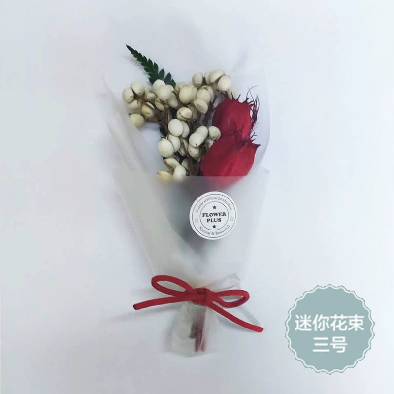 Мини- bouquet засушенных цветов (Манфанг Тин) в подарочной коробке из ПВХ, 85×45×145 мм, дом и подарок