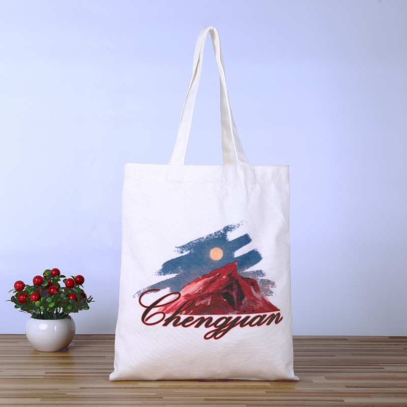 厂家直发彩色图案棉布袋 创意广告购物宣传手提袋可印logo