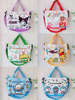 Cartoon cute shoulder bag, linen bag for leisure, one-shoulder bag, cloth bag