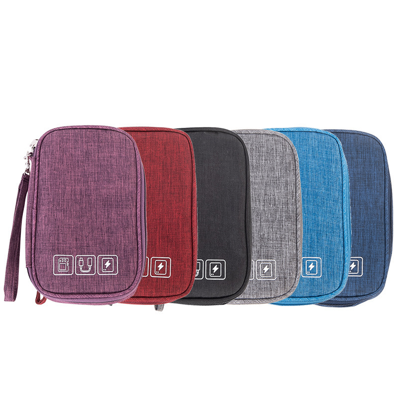 Mini paquete de datos Banco de energía cable de datos bolsa de almacenamiento de teléfono móvil bolsa de almacenamiento de auriculares de energía móvil de mano bolsa de almacenamiento
