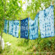 Tie-dyed Cloth Pure Cotton Tuo-dyed Square Square Square Plant-dyed Handkerchief Knock-dyed Pure Cotton Pure White Blue-dyed White Cloth for Kindergarten