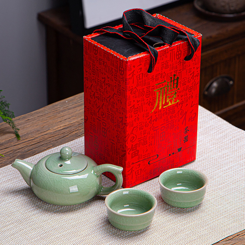 Venta directa de fábrica Ge horno Ru horno caja de regalo juego de té traje empresa actividades mano regalo Reunión Anual mano regalo logo