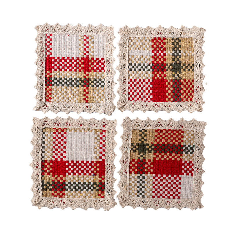 Finished Linen Coaster 08(4 small)