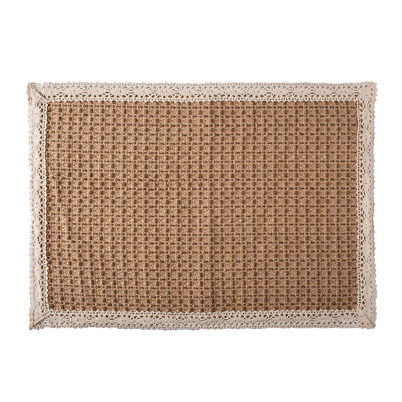 Placemat de cáñamo acabado 10(1 grande)