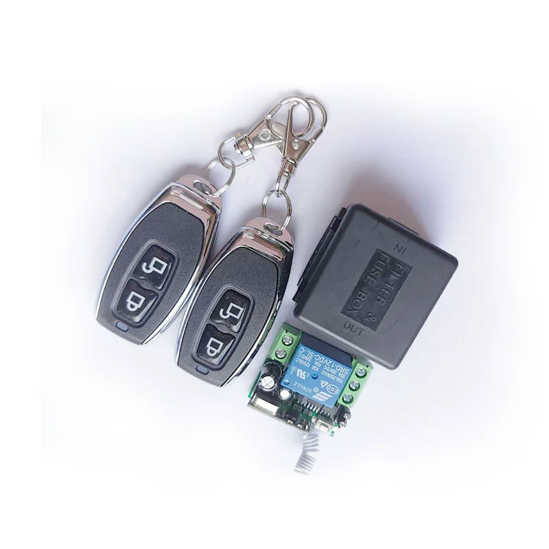315/433MHZ access control remote control switch with small pepper metal 2-key wireless single-channel gate access control jog control