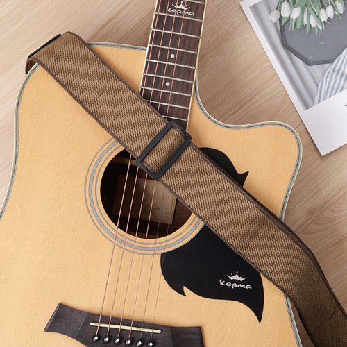 Guitar strap thickened mesh storage compartment Folk classical pick style electric guitar PU leather fashion accessories