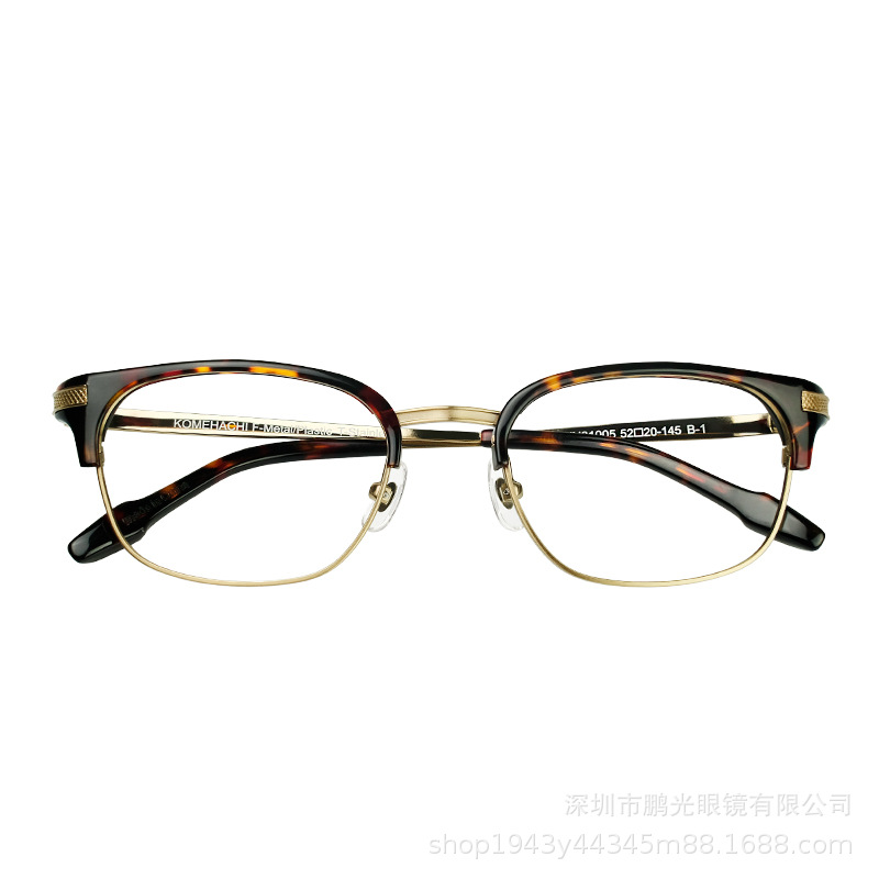 Japanese Retro Harajuku Round Metal Full Frame Glasses Trendy Unisex Half Frame Round Face Slimming Flat Glasses