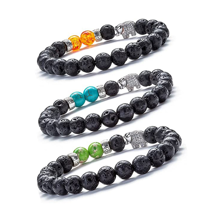 organic universal bracelet with zircon natural stone for men and…