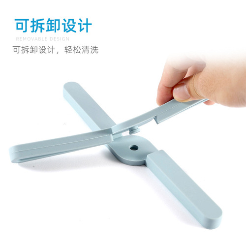 Silicone insulation mat cross anti-scalding pot mat anti-slip foldable bracket multi-functional kitchen table mat manufacturer supply