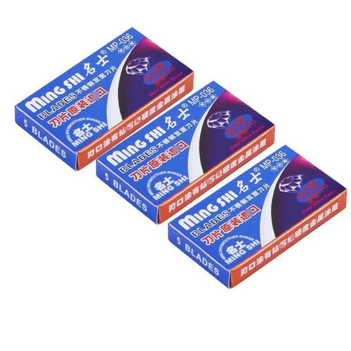 Mercier MP-036 diamond platinum edge double-sided hairdressing and eyebrow trimming razor blade old-fashioned razor blade wholesale