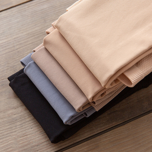 Spring and autumn thin velvet high-waisted one-piece pants, bare-leg pantyhose, belly-controlling butt-lifting pocket leggings, factory direct sales