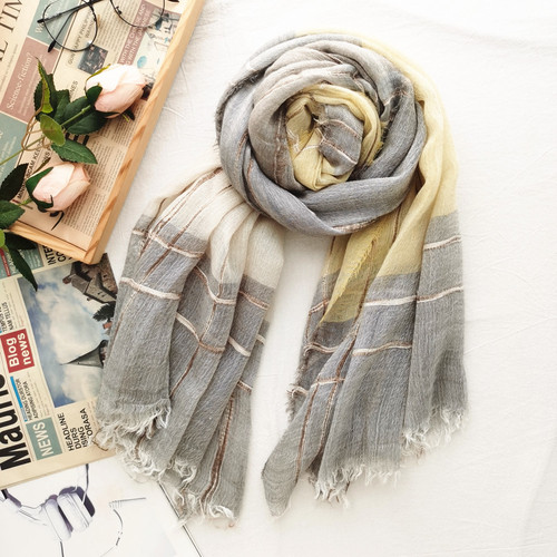 Morandi color autumn and winter new wool scarf women's thin solid color scarf cross-border color matching shawl universal for men