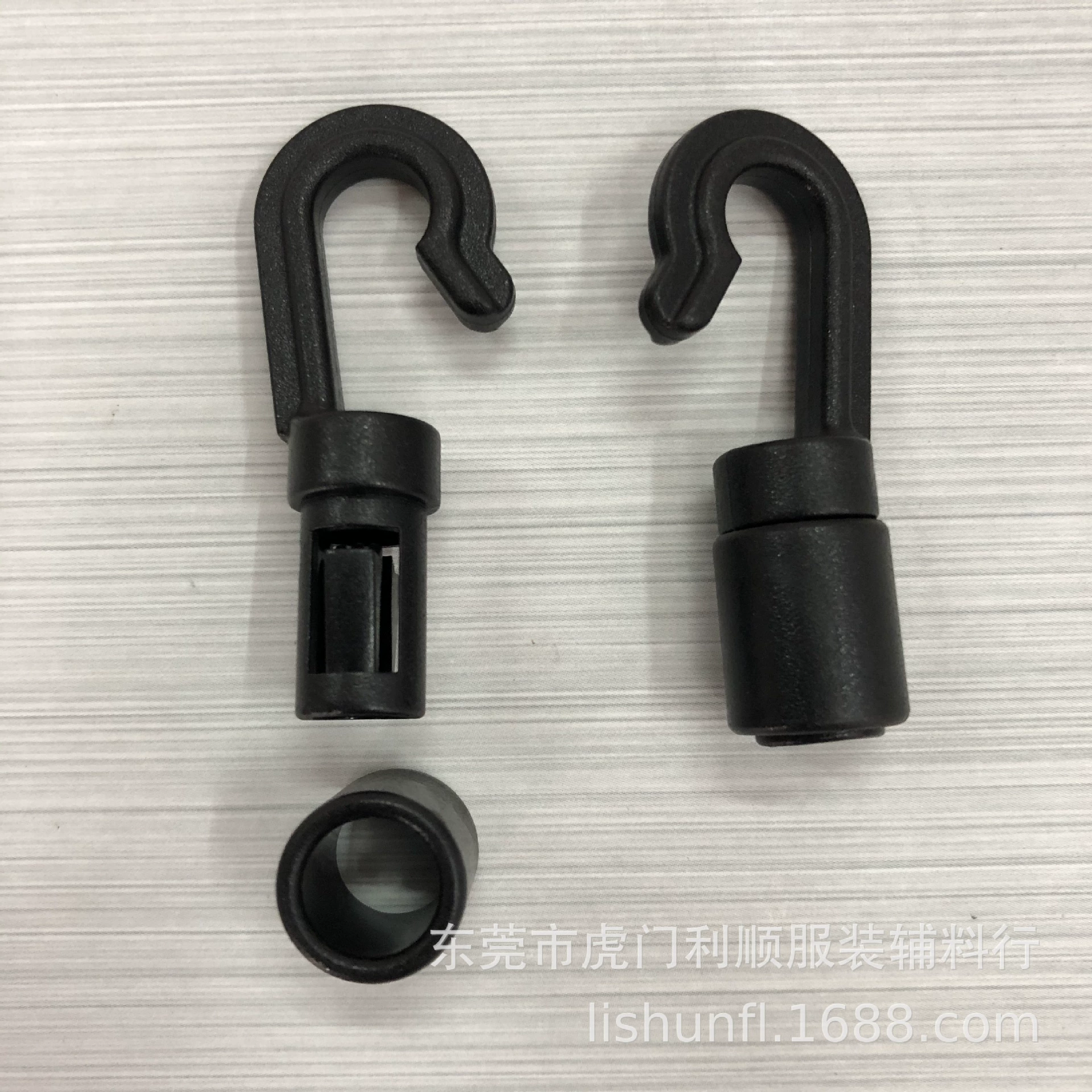 Производители на складе латексная веревка 6,5 мм пластиковый открывающийся Крюк Пряжка эластичная веревка крюк круглое отверстие пластик защиты окружающей среды крюк