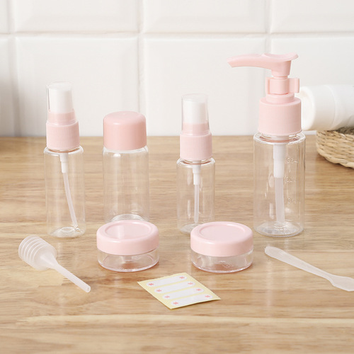 Portable travel cosmetic lotion dispensing bottle empty bottle set home press spray bottle spray bottle transparent storage bottle