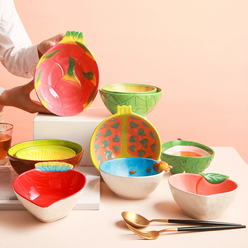 Ceramic tableware, creative children's cartoon set