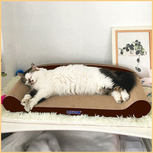 Deku corrugated paper sofa cat scratching board, claw grinding board, cat toys, daily necessities, cat sofa scratching board, cat toy