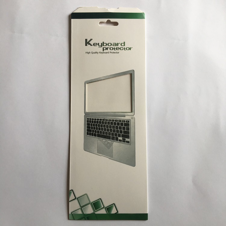 厂家批发 笔记本键盘膜包装 TPU白色包装 英文键盘膜包装