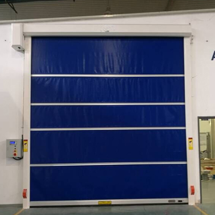 Blue PVC Quick Roller Shutter Door for Industrial Factory, Frozen or Food Factory Plastic Style Soft Curtain High Speed Door