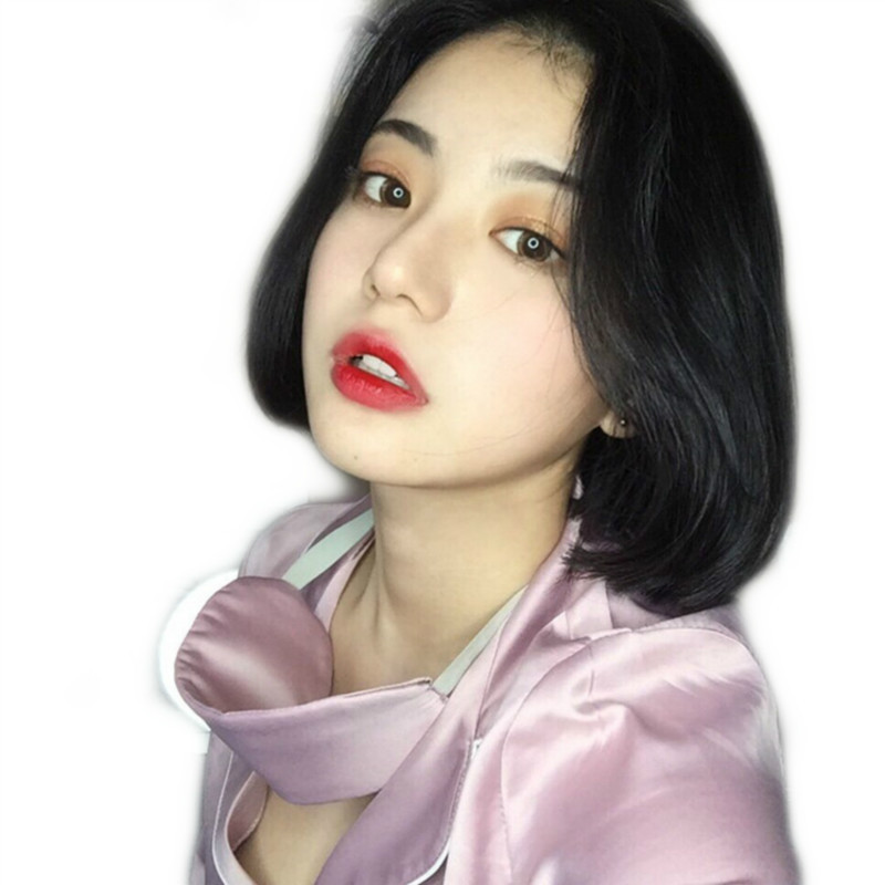 AliExpress nueva peluca femenina pelo corto recto Bobo cabeza temperamento femenino mullido cara reparación fibra química cabeza cubierta proveedor de suministro