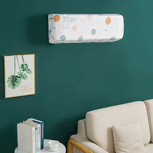 Factory direct sale PEVA fresh printing washable air conditioning dust cover household hanging all-inclusive moisture-proof air conditioning cover