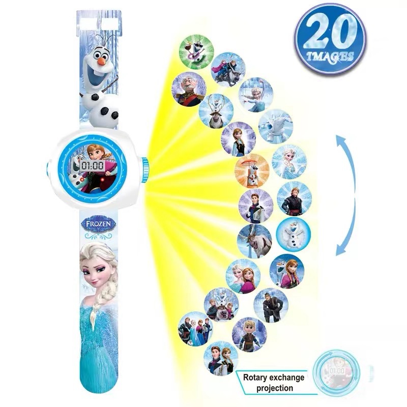 Reloj de dibujos animados para niños TikTok reloj de juguete niña niño bebé jardín de infantes regalo 3D proyección reloj electrónico