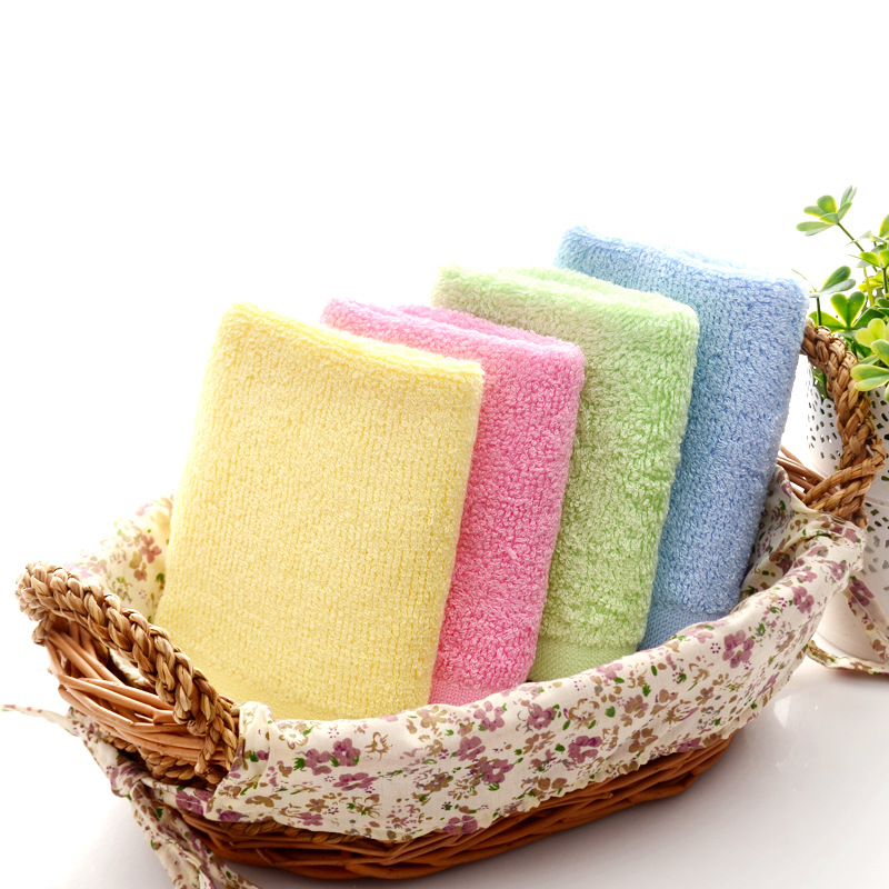 Bamboo Wood Fiber Face Washing Towel Children Adult Rectangular Face Cleaning Towel Household Absorbent Hair-free for Unisex