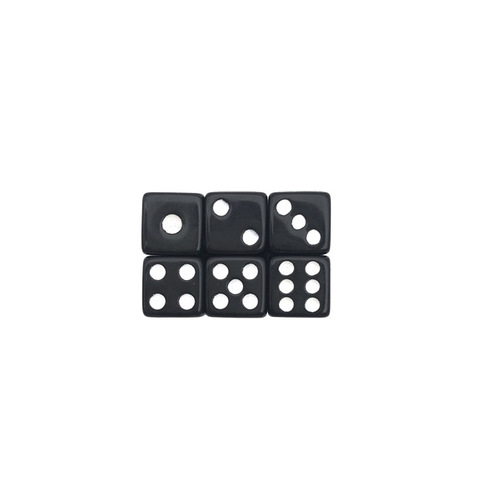 10MM square corner black background white dot dice smart puzzle dice flat model design dice
