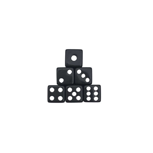10MM square corner black background white dot dice smart puzzle dice flat model design dice