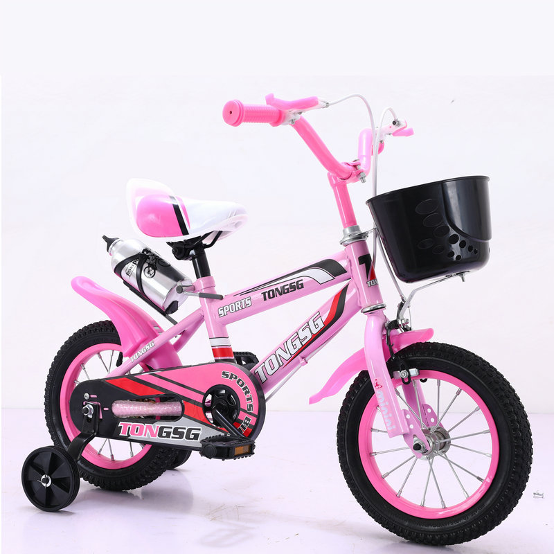 Botella de agua deportiva, bicicleta para niños, bicicleta para estudiantes de primaria con ruedas auxiliares, bicicleta para niños y niñas, bicicleta para niños de 3 a 6 años