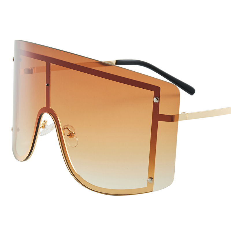 Occhiali da sole da uomo con montatura grande e personalità, occhiali da sole monoblocco alla moda, occhiali da sole monoblocco senza montatura da donna_voghion.com