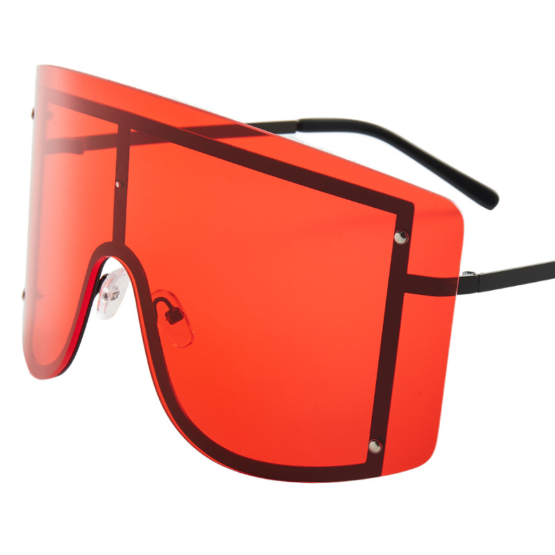 Occhiali da sole da uomo con montatura grande e personalità, occhiali da sole monoblocco alla moda, occhiali da sole monoblocco senza montatura da donna_voghion.com