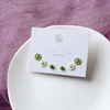 Purple fresh earrings, accessory stainless steel, 2024 years, wide color palette, simple and elegant design, Korean style