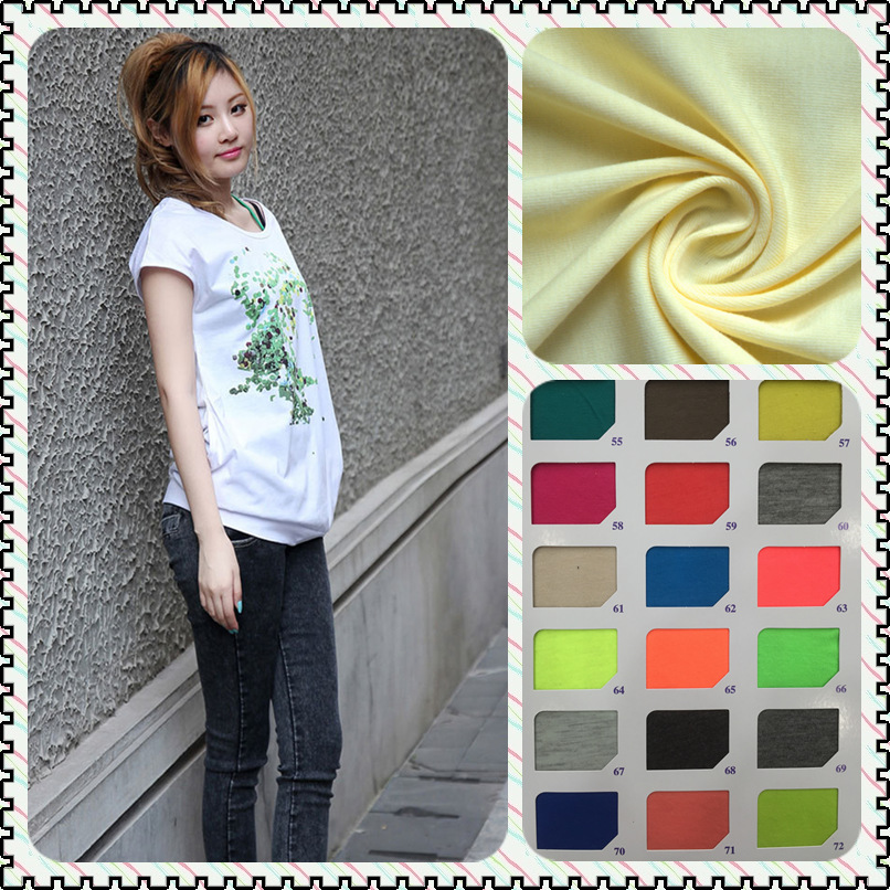 现货 32S全涤单面汗布平纹 夏装T恤鞋子玩具针织面料