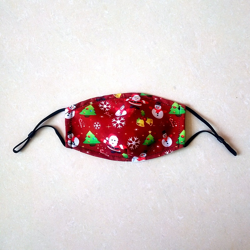Navidad patrón gasa floral protector solar máscara protector solar deportes al aire libre sombrilla transpirable a prueba de polvo máscara para niños