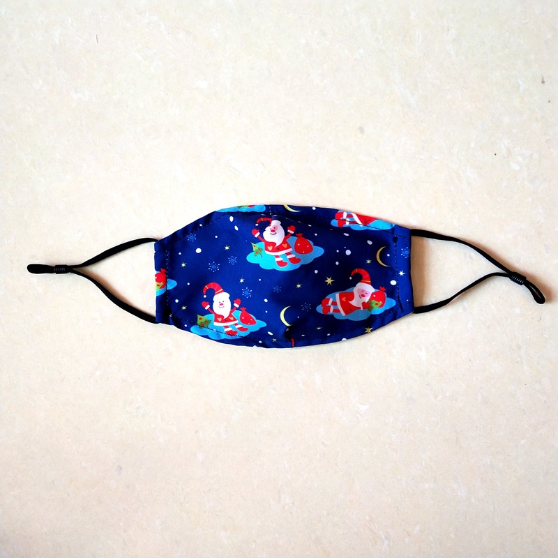 Navidad patrón gasa floral protector solar máscara protector solar deportes al aire libre sombrilla transpirable a prueba de polvo máscara para niños