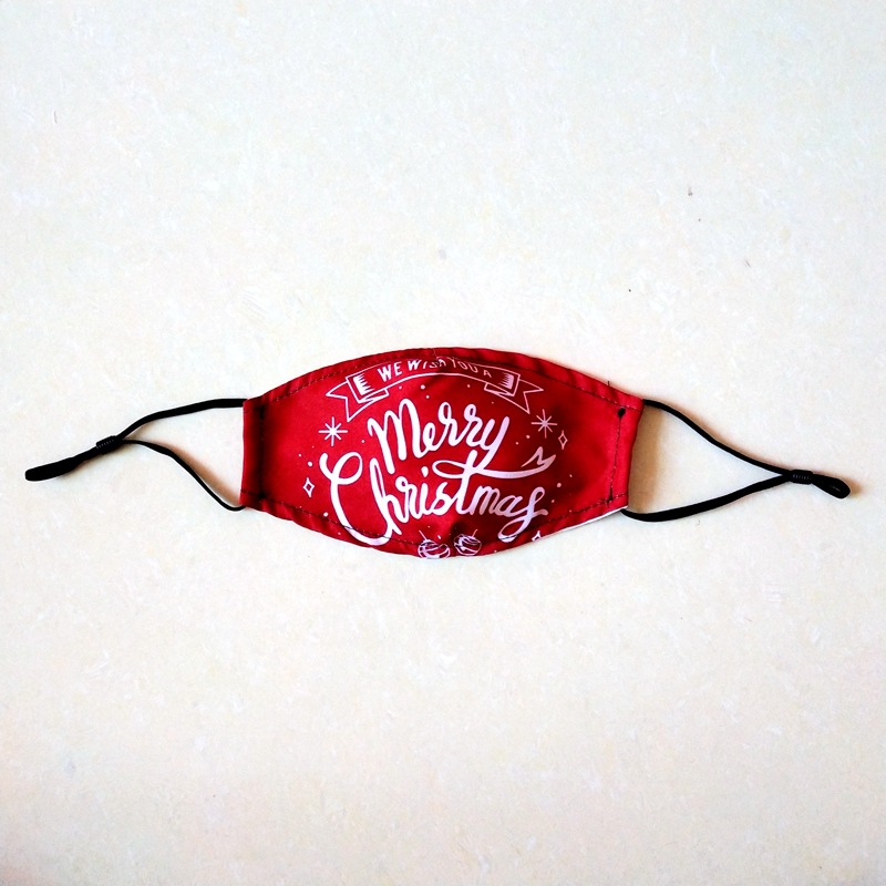 Navidad patrón gasa floral protector solar máscara protector solar deportes al aire libre sombrilla transpirable a prueba de polvo máscara para niños