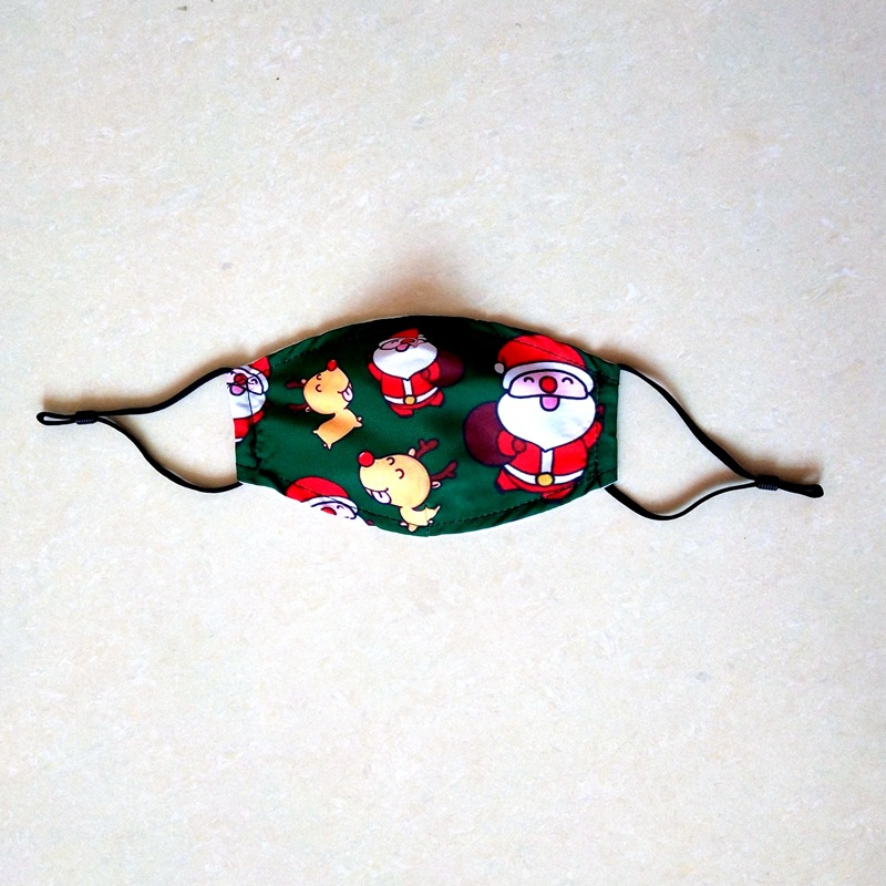 Navidad patrón gasa floral protector solar máscara protector solar deportes al aire libre sombrilla transpirable a prueba de polvo máscara para niños