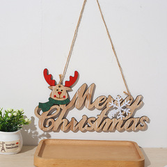 クリスマスの製品の木製のアルファベットのクリスマスの楽しいドアはクリスマスツリーを掛けて老人の雪だるまを飾ります。