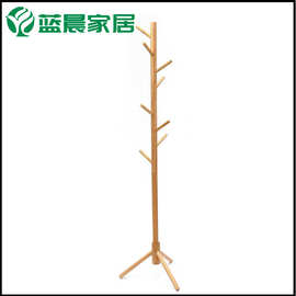 实木衣帽架木制省空间落地衣帽架简约客厅卧室创意式衣架现代帽架