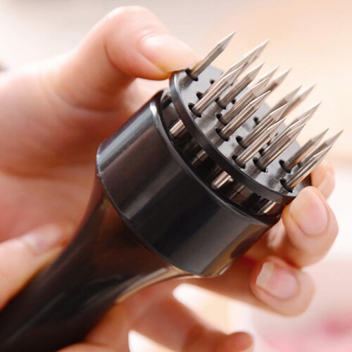 Kitchen stainless steel steak mallet tenderizer needle household meat tenderizer piercing tenderness breaking tool meat hammer meat piercing needle