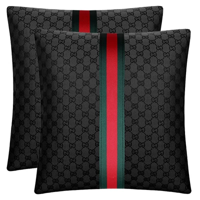 of Set Cushion Waist Back | Headrest - mysterious-blackpillow-pair