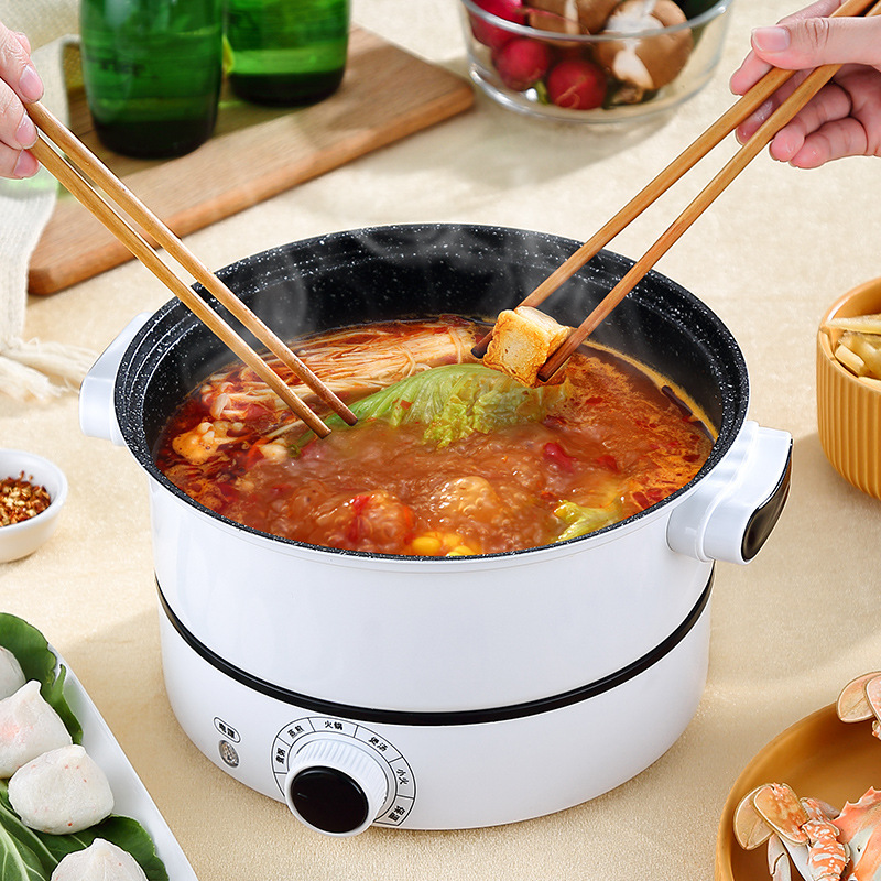 Electric Heating Pot Multi-functional Household Hot Pot Dormitory Small Pot Student Dormitory Pot Integrated Electric Cooking Pot Stir-frying Pot