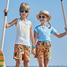 工厂直销男女童中大童游泳沙滩裤薄款休闲大码微弹夏泳裤水上乐园