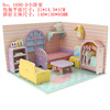 Three dimensional brainteaser, city buildings, house, toy, handmade, in 3d format, wholesale