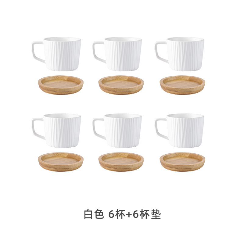 Six Cups + posavasos redondo-Blanco