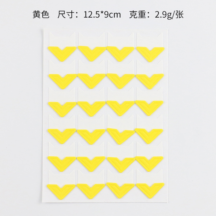 Pegatinas de esquina de álbum DIY retro 14 pegatinas de esquina de papel Kraft de color sólido de tapa dura 24 piezas en pegatinas de esquina de color caramelo hechas a mano